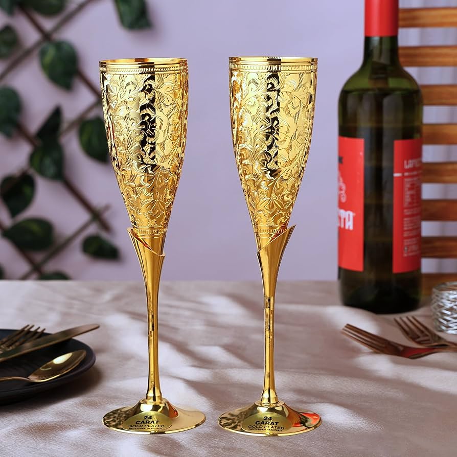 Brass wine glass