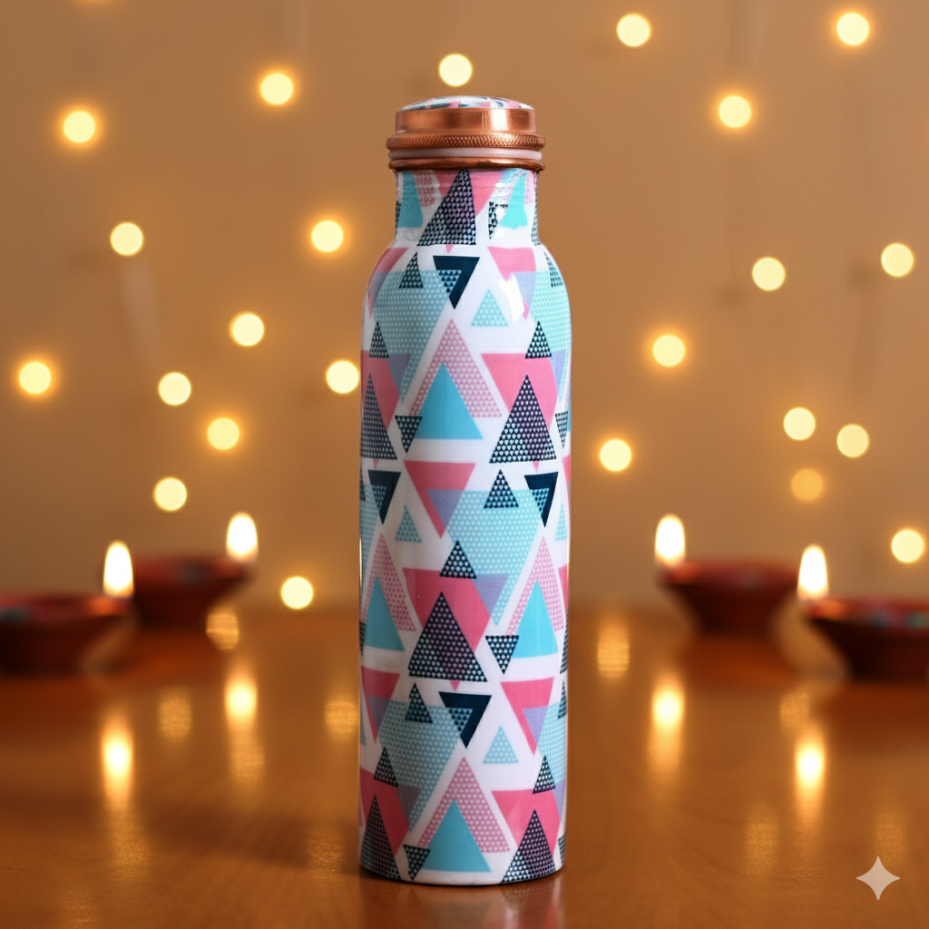 Triangle copper bottle
