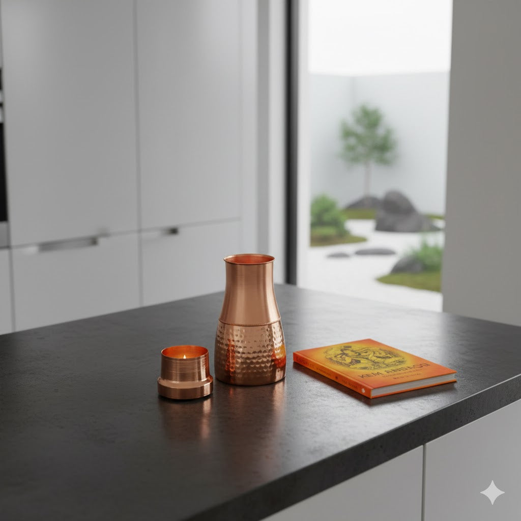 PURE COPPER HAMMERED SUGAR POT