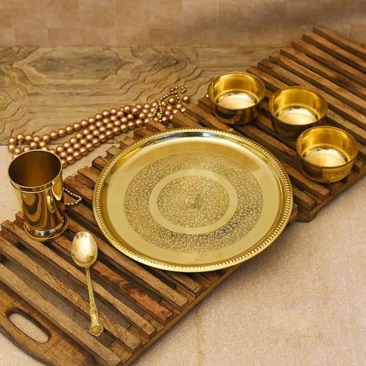 Cameo Brass thali set