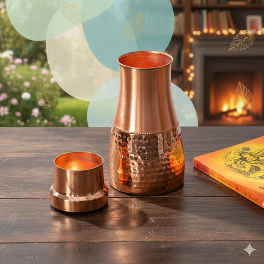PURE COPPER HAMMERED SUGAR POT