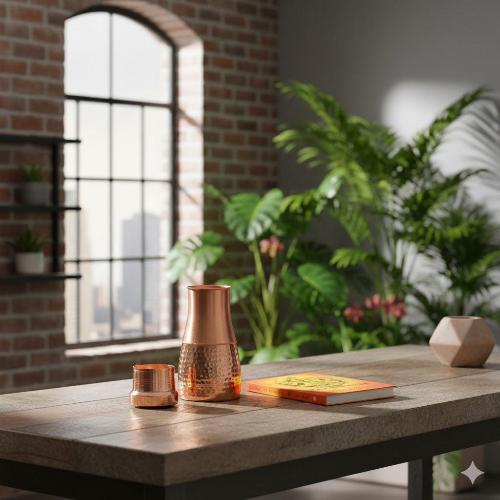 PURE COPPER HAMMERED SUGAR POT