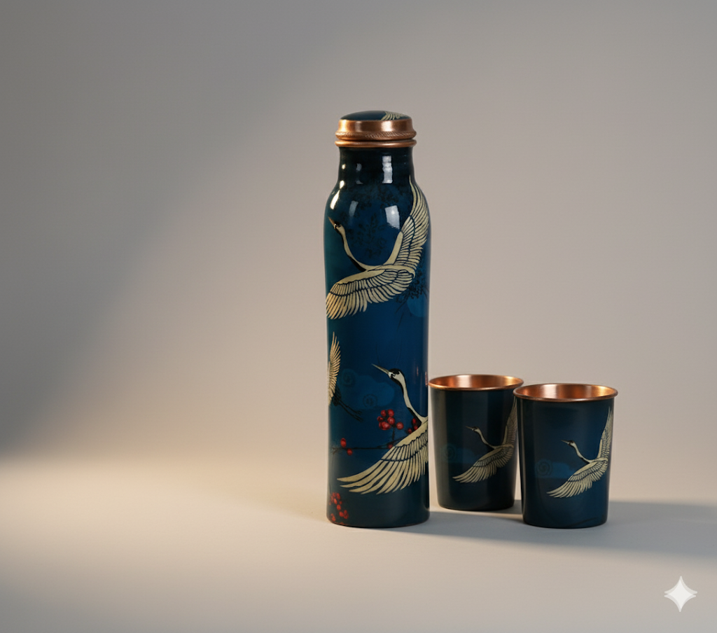 Copper Blue design bottle set