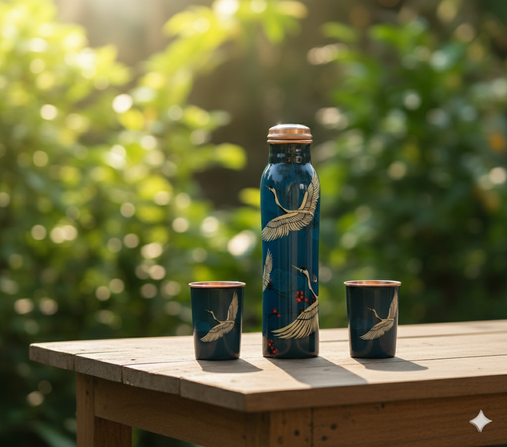 Copper Blue design bottle set