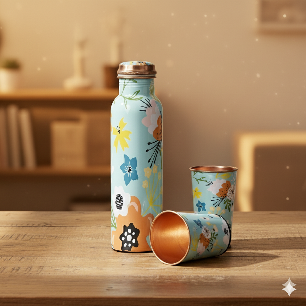 Copper Floral set of 2